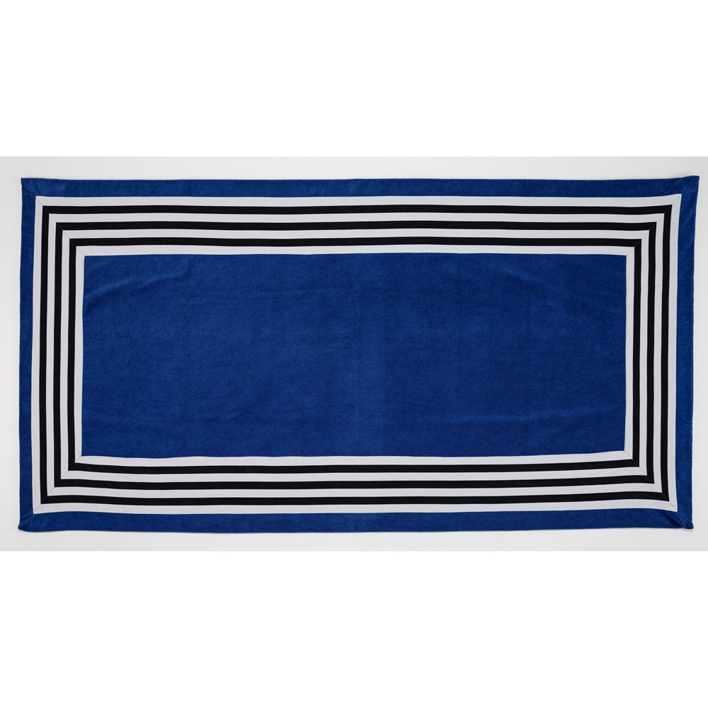 Cannes Egyptian Cotton Beach Towels 332 by Designer Abyss & Habidecor in Cadette Blue